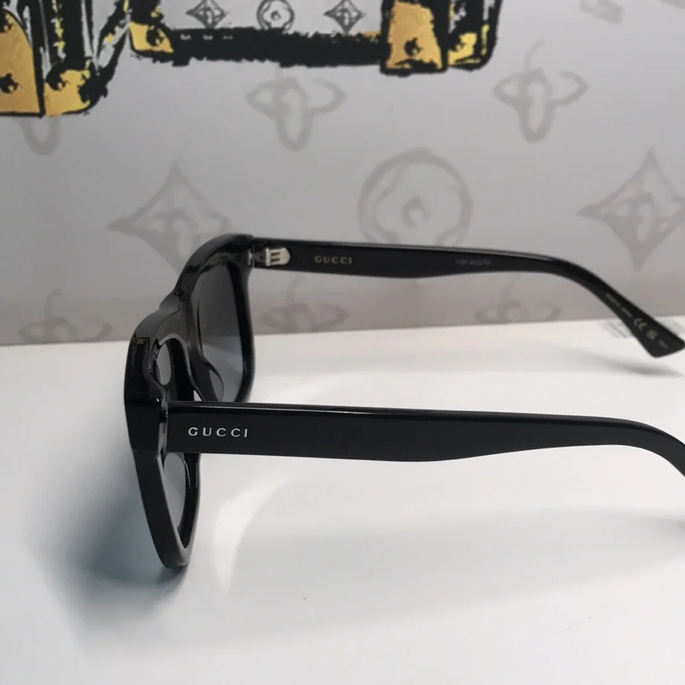 Luxury New Authentic Gucci GG0158SN 001 Sunglasses ✨